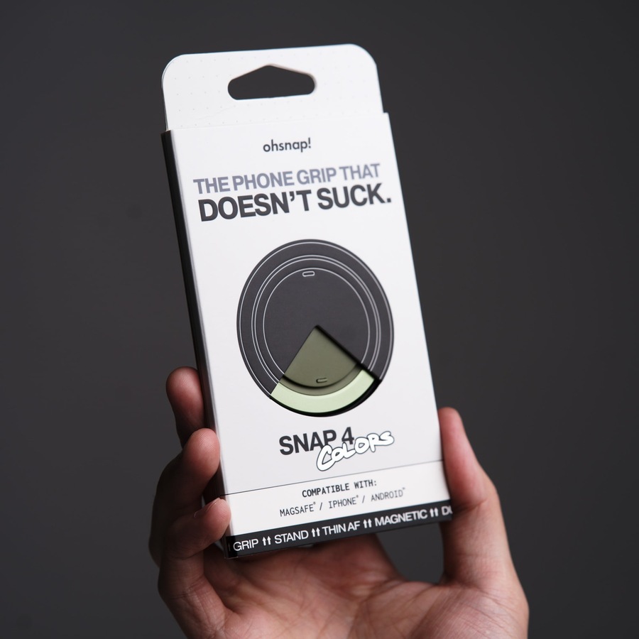 Ohsnap Snap Grip Colour Magnetic Ultra Thin Phone Grip (Crocodile Green)