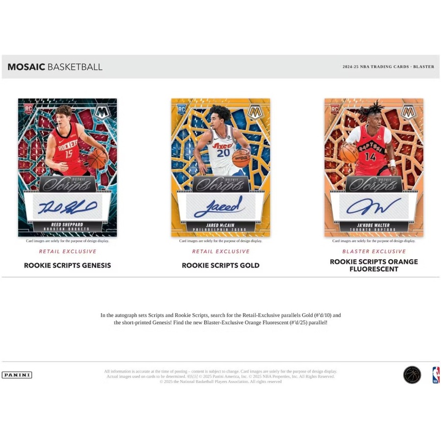 Panini 2024/2025 NBA Mosaic Basketball Blaster Box