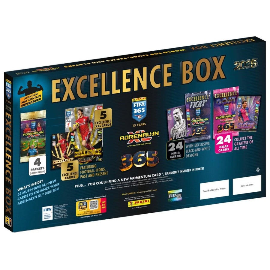 Panini 2025 Adrenalyn XL FIFA 365 Trading Cards Excellence Pack