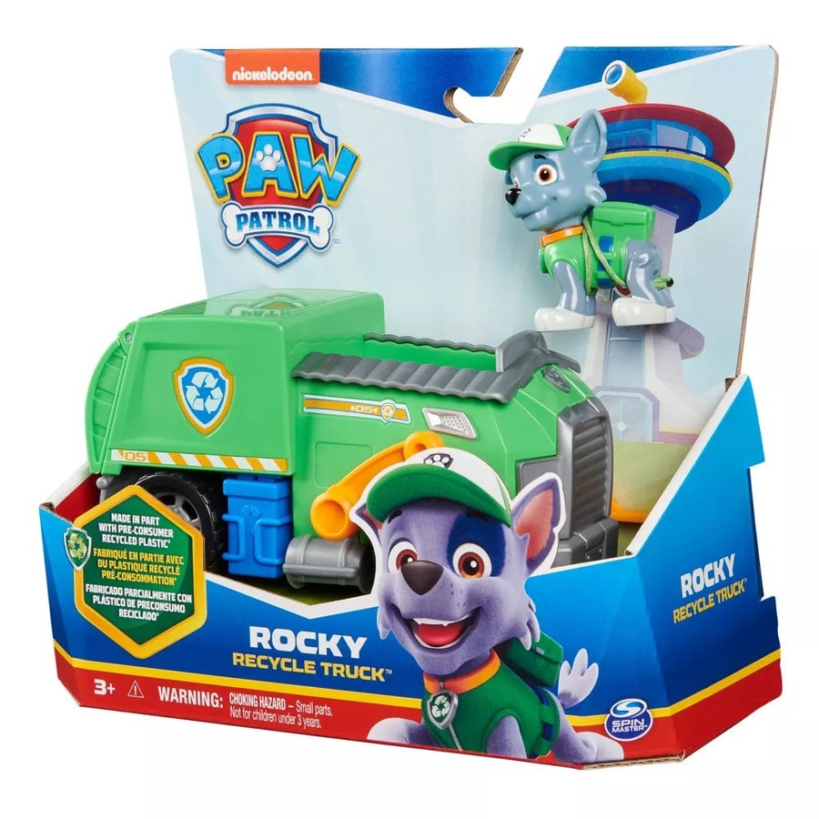 Paw Patrol Rocky Sustainable Recycle Truck Vehicle