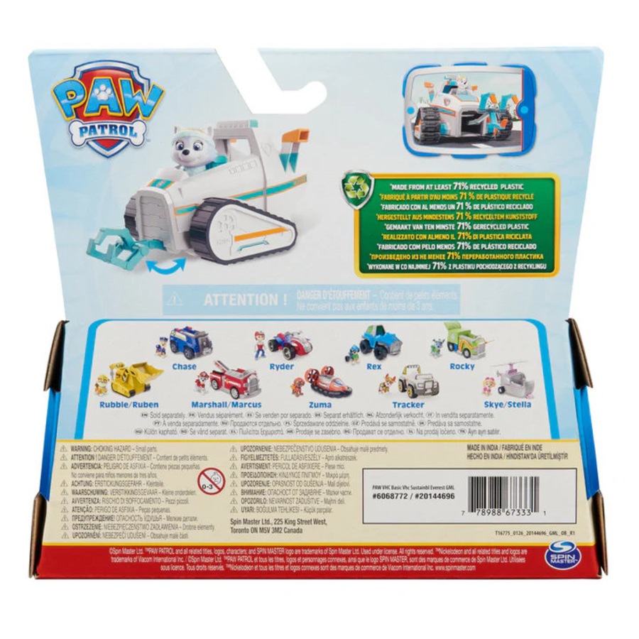 Paw Patrol Sustainable Basic Vehicle Everest Snow Plow