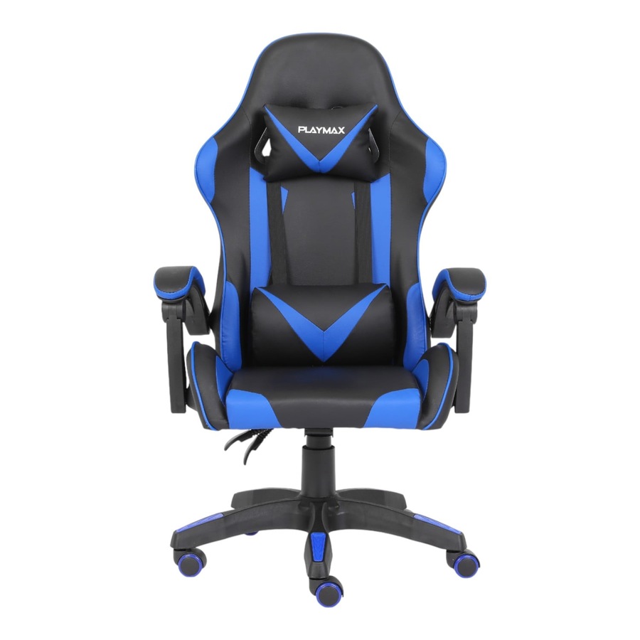 Playmax PU Leather Gaming Chair (Blue and Black)