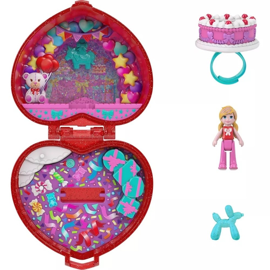 Buy Polly Pocket Mattel 80th Anniversary Ruby Red Ring Box - Everyday ...