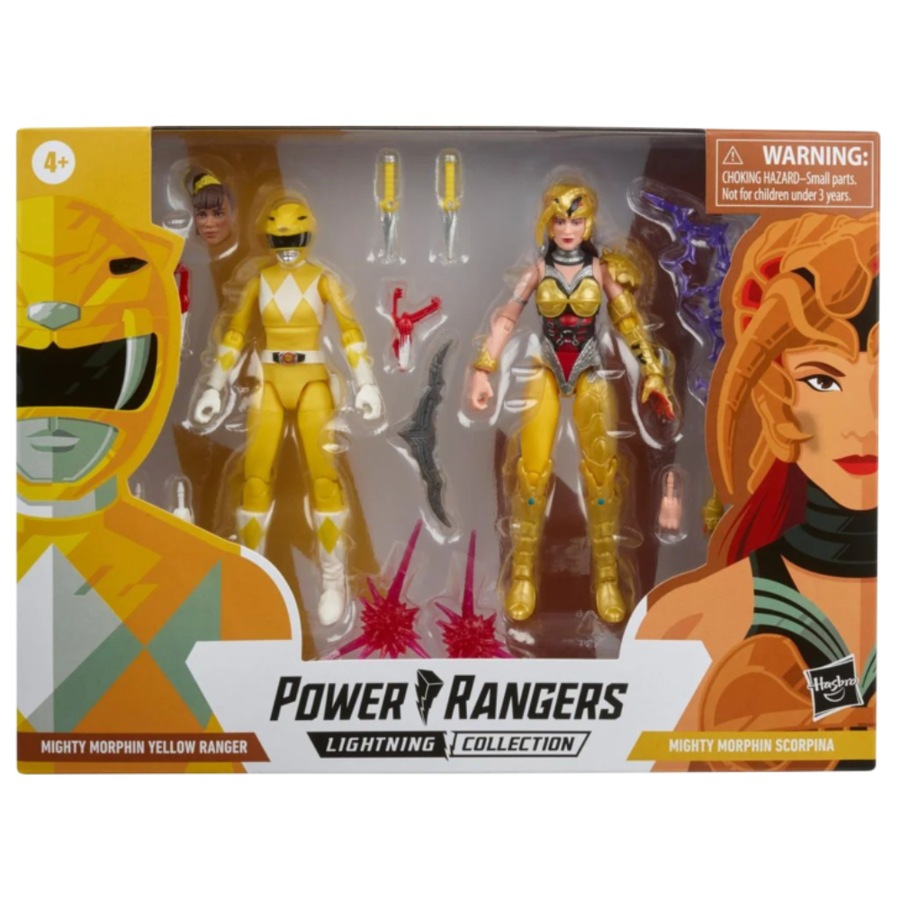 Power Rangers Lightning Collection Mighty Morphin Yellow Ranger Vs. Scorpina Action Figure 2 Pack