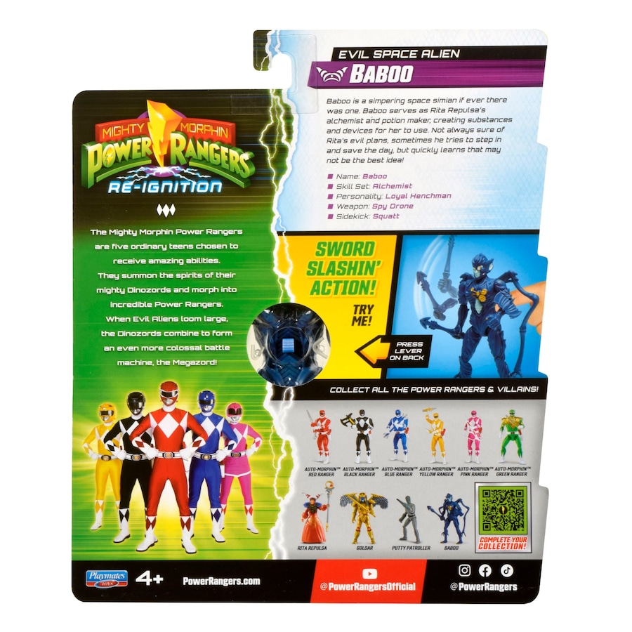 Baboo Power R Rangers Buy Mighty Morphin Power Rangers Re-Ignition Sword Slashin' Baboo ...