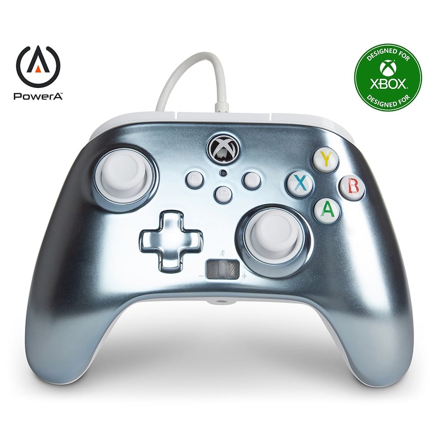 PowerA Metallic Ice Enhanced Wired Controller for Xbox Series X-S, Xbox One and PC