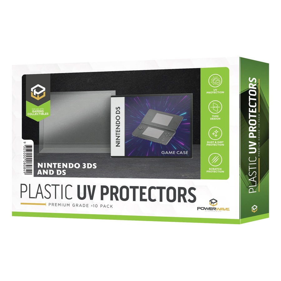 Powerwave Nintendo DS and 3DS Game Case 0.5mm Plastic UV Protector 10 Pack