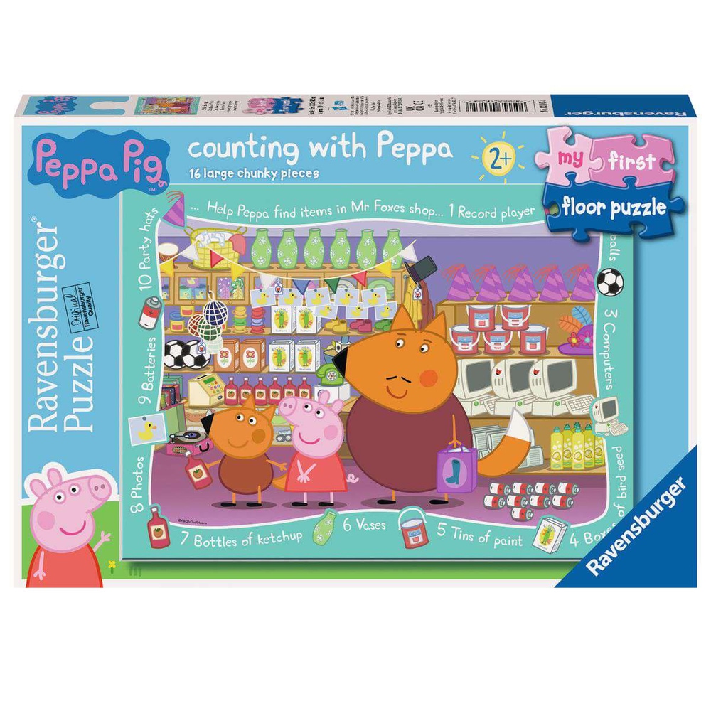 Buy Ravensburger My First Floor Puzzle Peppa Pig Counting With Peppa 16 Buy Ravensburger My First Floor Puzzle Peppa Pig Counting With Peppa 16