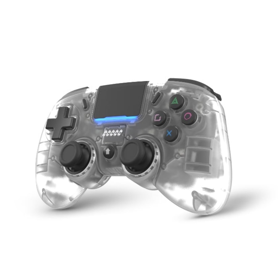 Retro Fighters Mantis Mini Wireless Bluetooth Controller for PS4 and PC (Crystal)