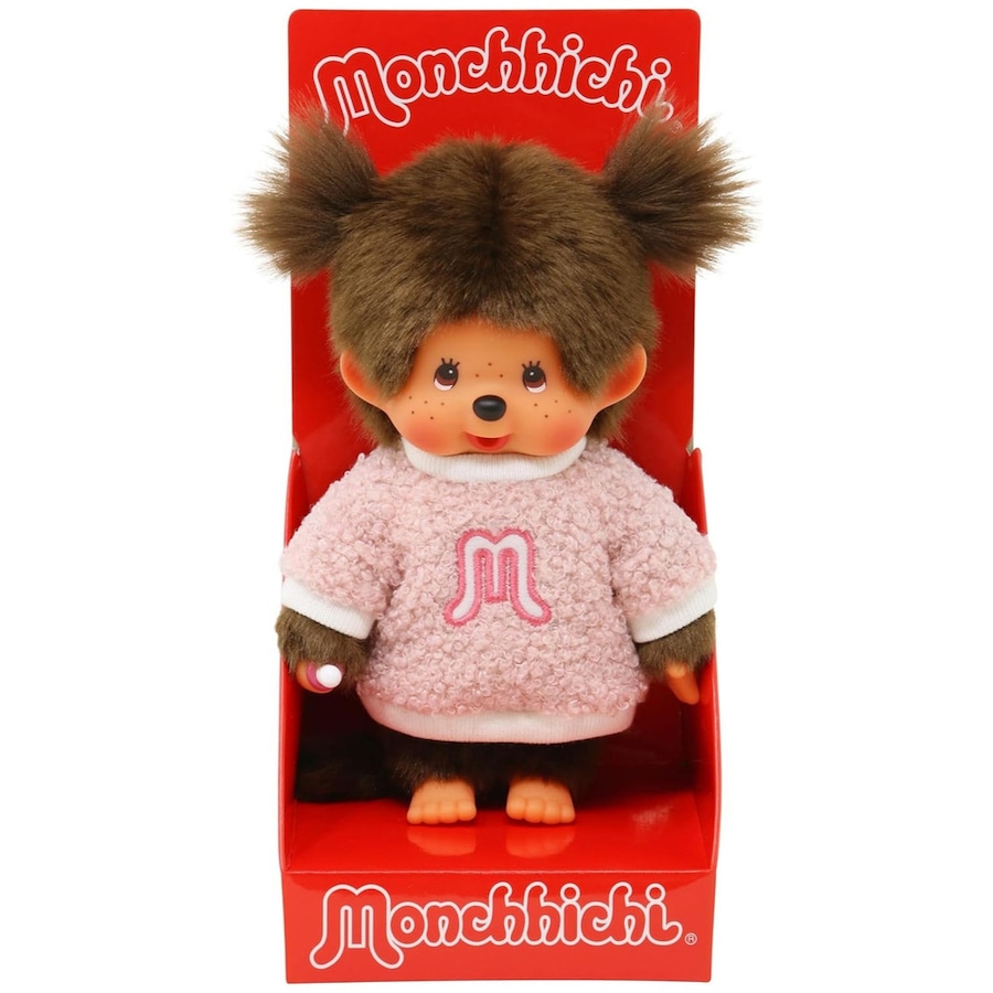 Sekiguchi Monchhichi Girl in Fluffy Sweater Plush Doll