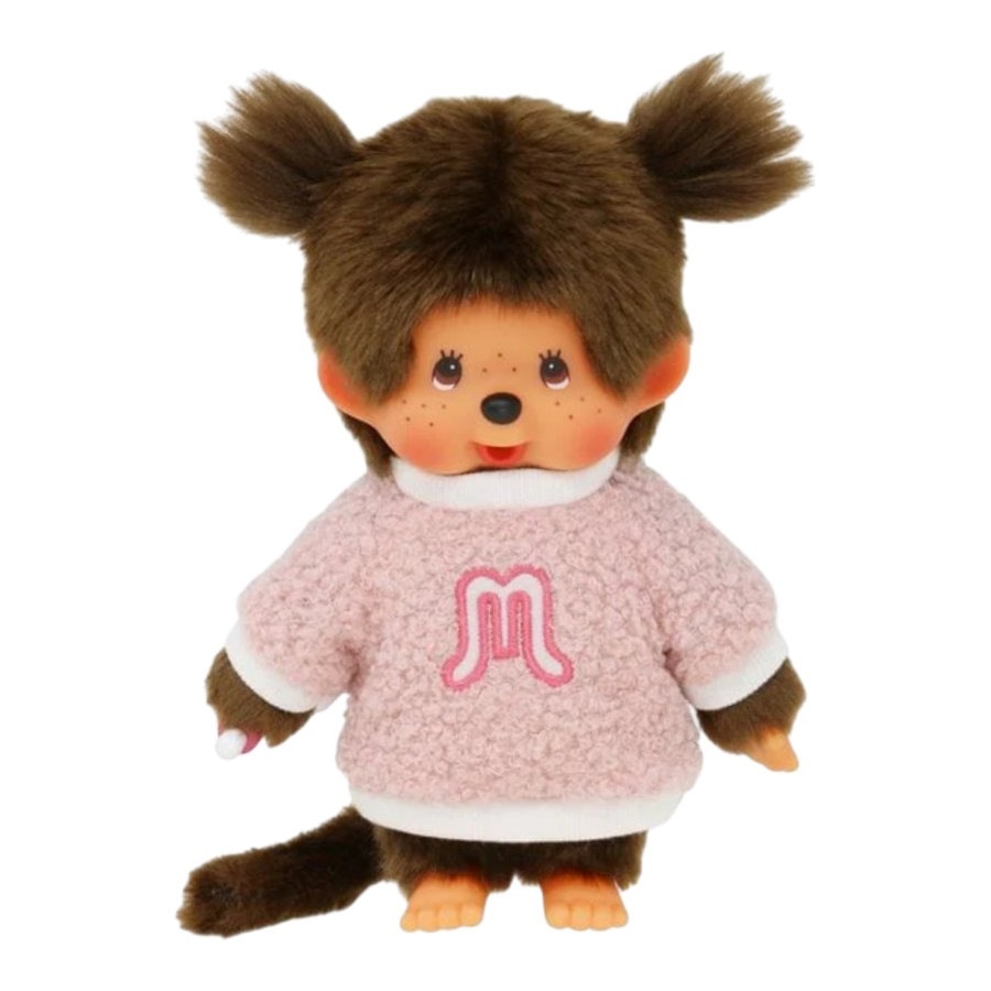 Sekiguchi Monchhichi Girl in Fluffy Sweater Plush Doll