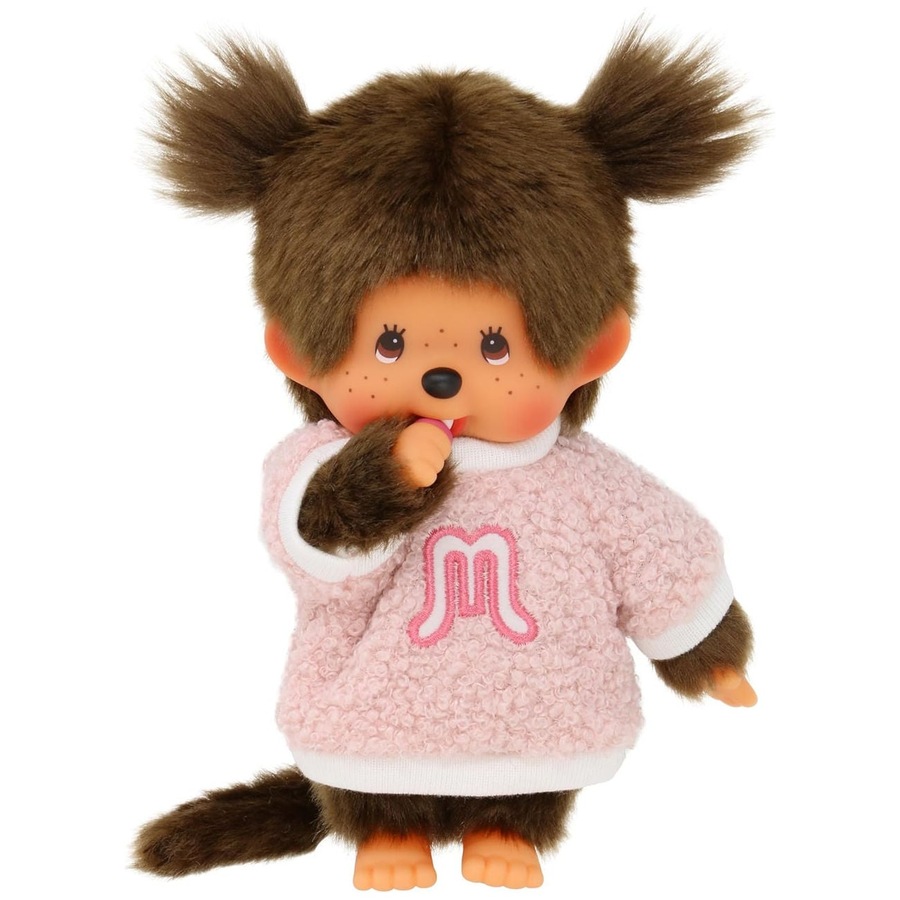 Sekiguchi Monchhichi Girl in Fluffy Sweater Plush Doll