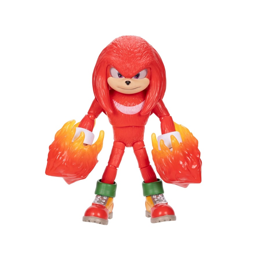 Sonic the Hedgehog 3 Movie Knuckles with Fire Fist Wave 3 5 inch Action Figure
