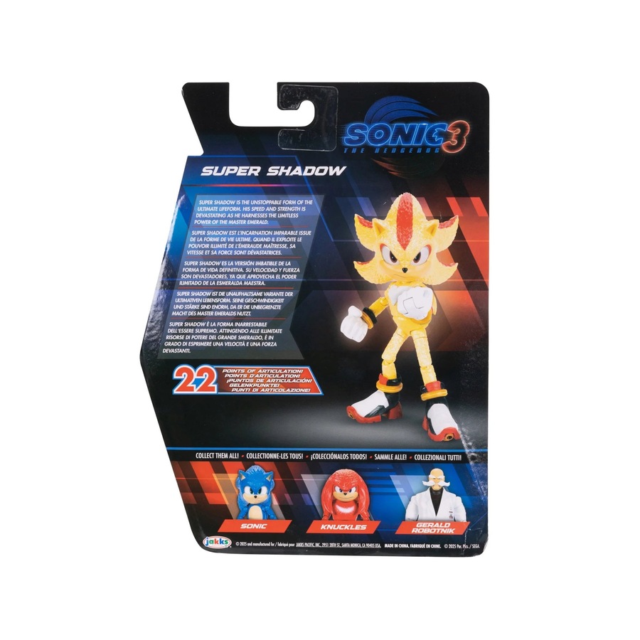 Sonic the Hedgehog 3 Movie Super Shadow Wave 3 5 inch Action Figure