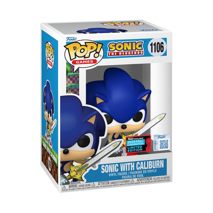 Sonic the Hedgehog Sonic with Caliburn 2025 NYCC Exclusive Funko POP! Vinyl