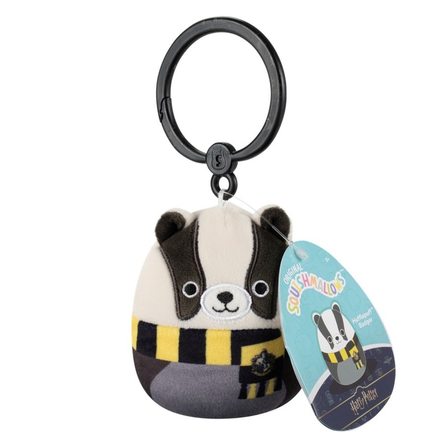Squishmallows Harry Potter House Animals Hufflepuff Badger 3.5 inch Clip-On Plush