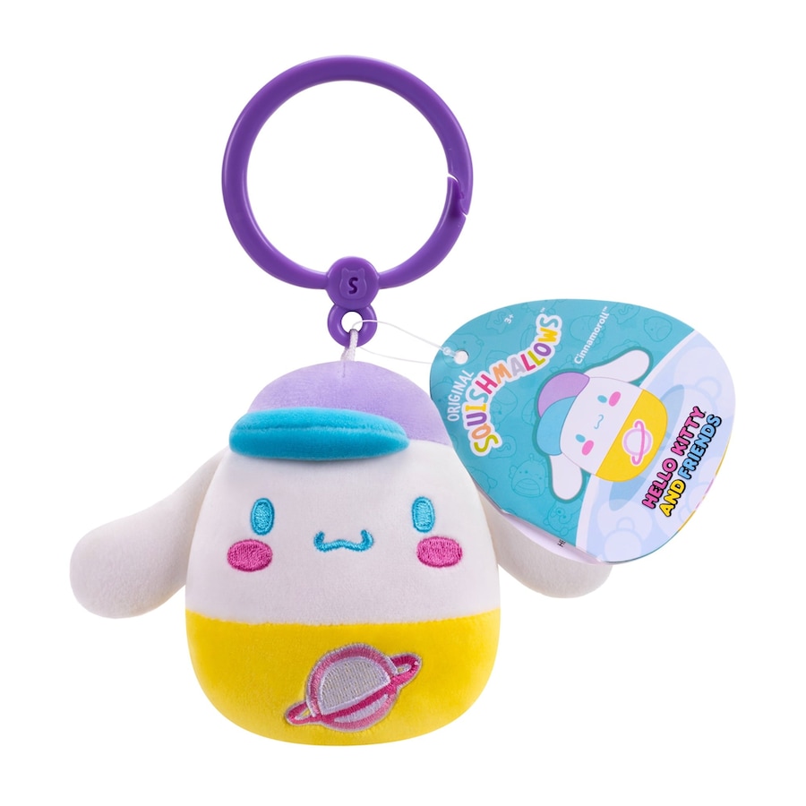 Squishmallows Hello Kitty and Friends Kawaii Tokyo Cinnamoroll 3.5 inch Clip-On Plush