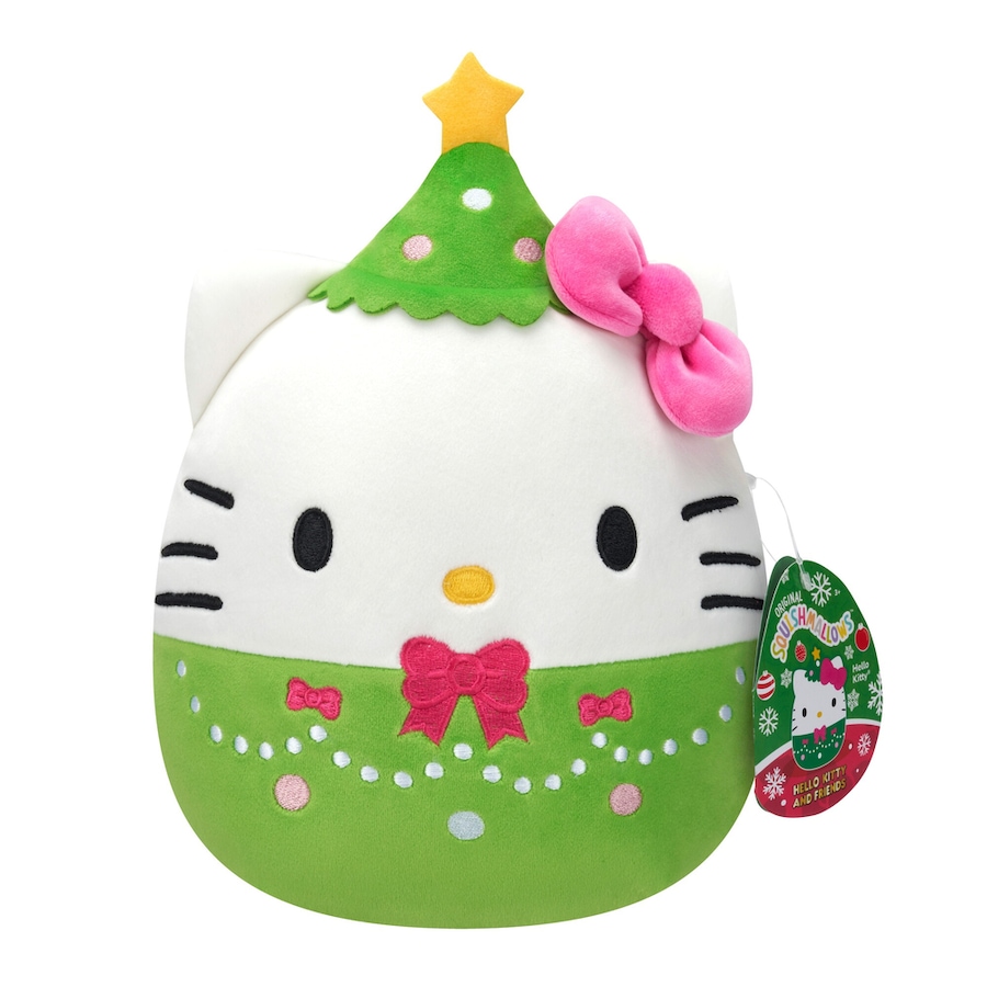Squishmallows Christmas Hello Kitty Holiday Hello Kitty Tree 7.5 inch Plush