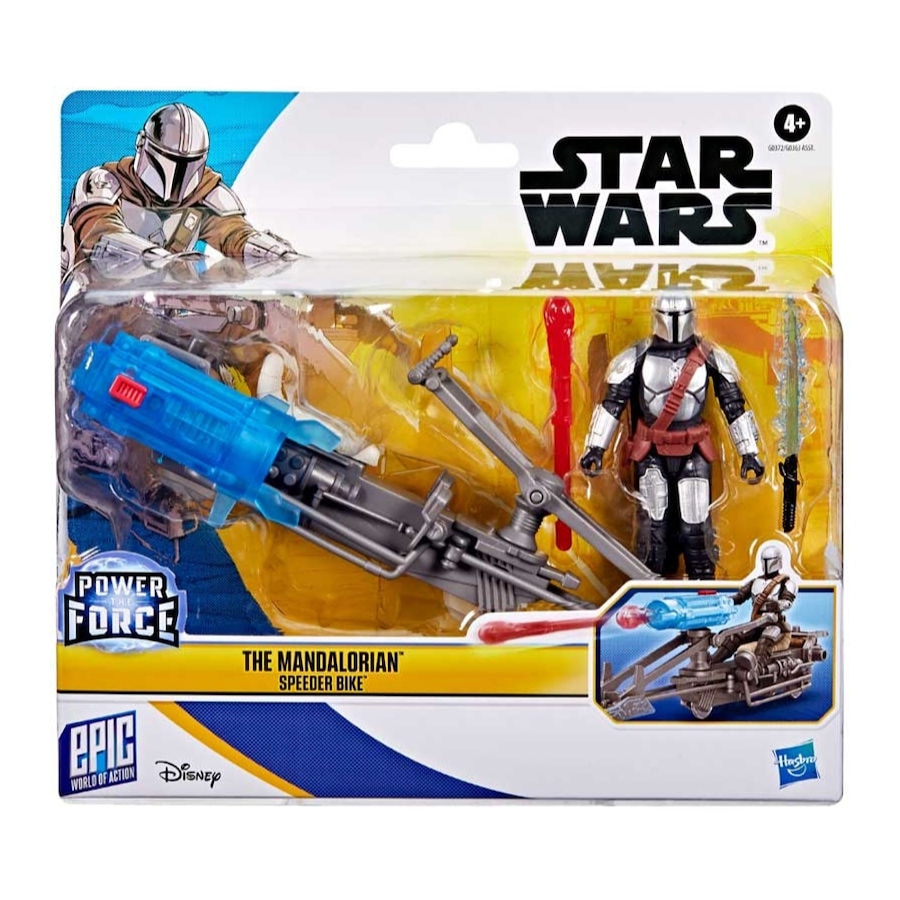 Star Wars Epic World of Action Power the Force The Mandalorian Speeder Bike Action Figure Set
