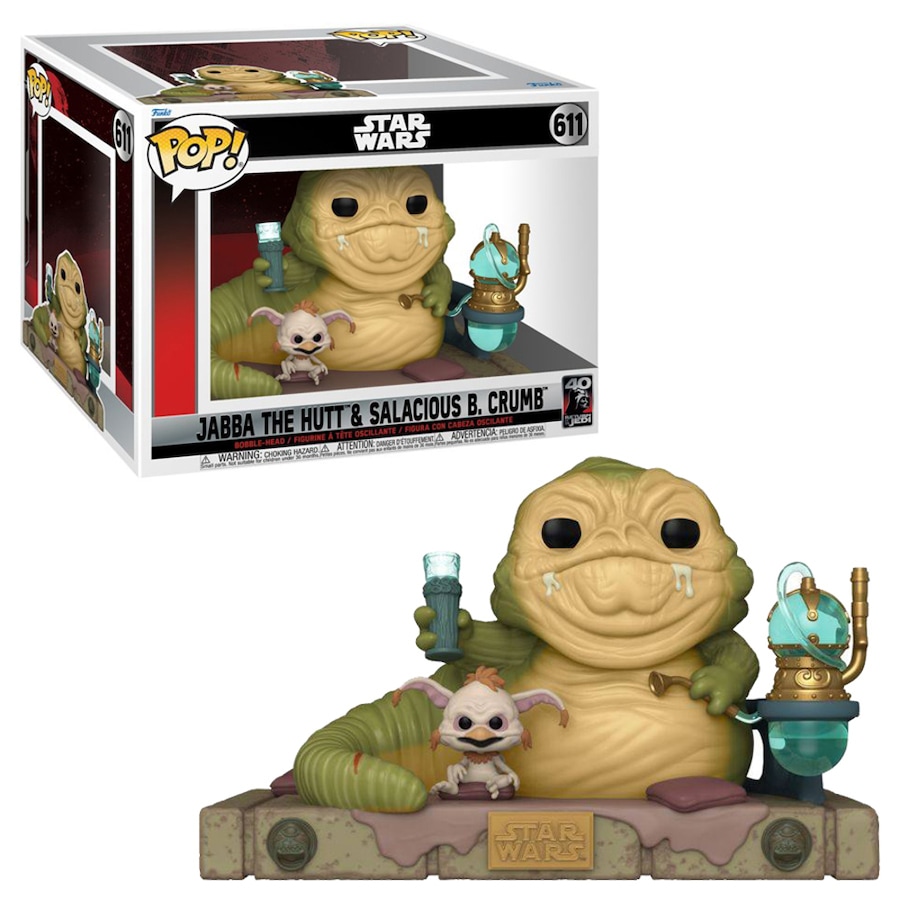 Star Wars Episode VI: Return of -the Jedi Jabba the Hutt and Salacious B. Crumb 40th Anniversary Movie Moment POP! Vinyl
