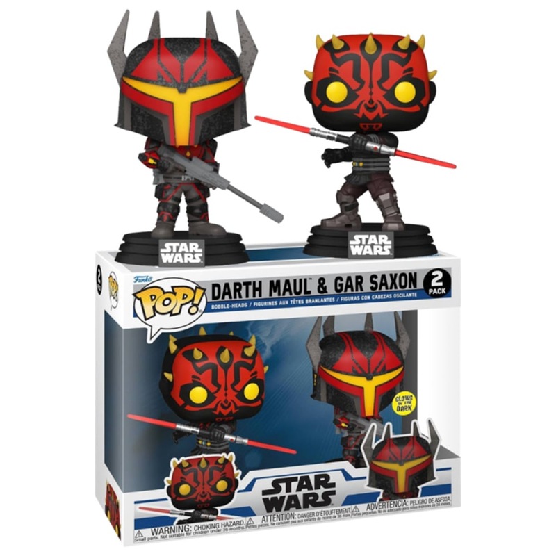 Buy Star Wars The Clone Wars Darth Maul and Gar Saxon GlowintheDark Funko POP! Vinyl MyDeal