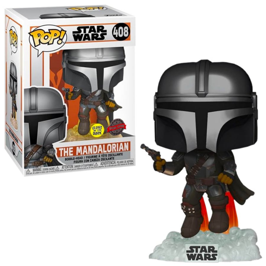 Star Wars The Mandalorian Flying Glow in the Dark Funko POP! Vinyl