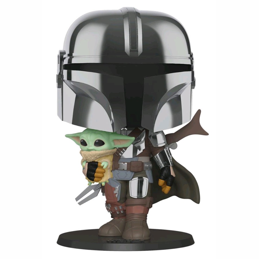 Star Wars The Mandalorian with Child Chrome 10 inch Funko POP! Vinyl