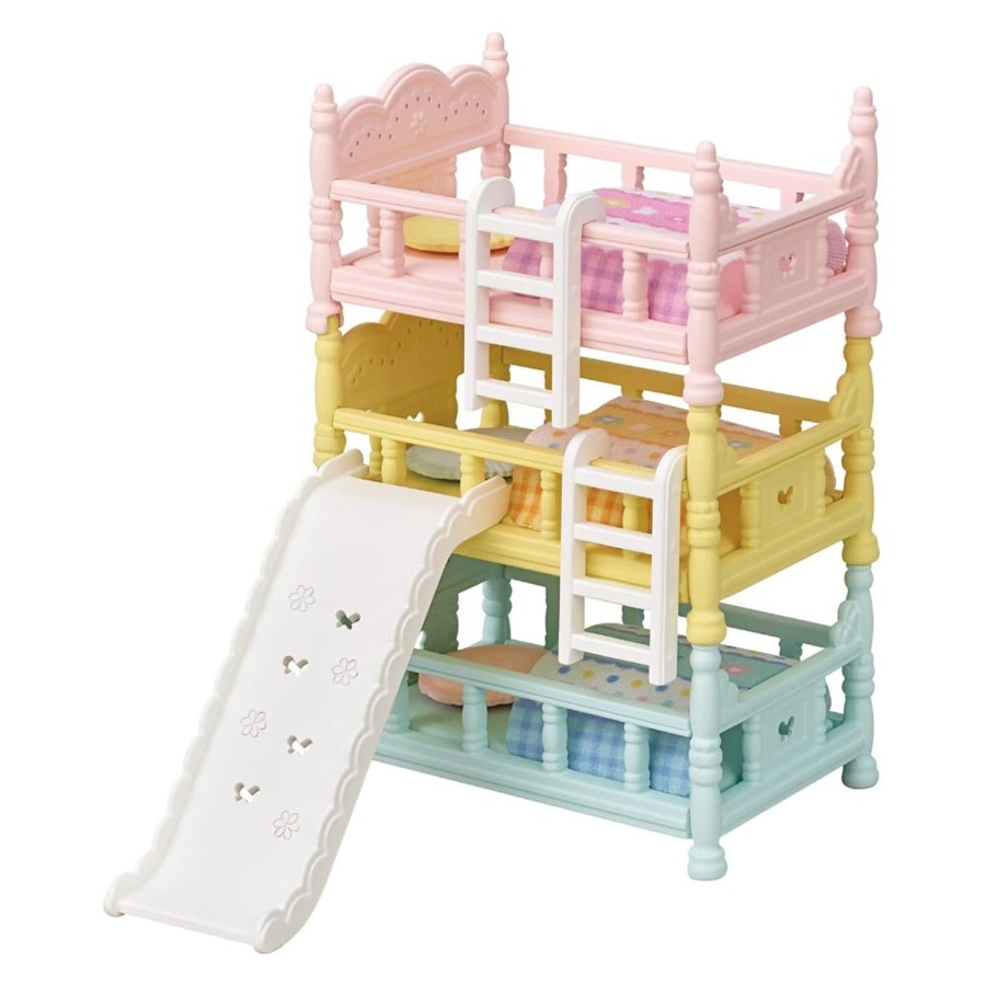Sylvanian Families Triple Bunk Beds with Slide