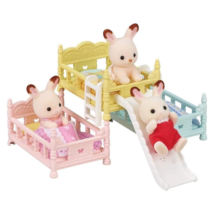 Sylvanian Families Triple Bunk Beds with Slide