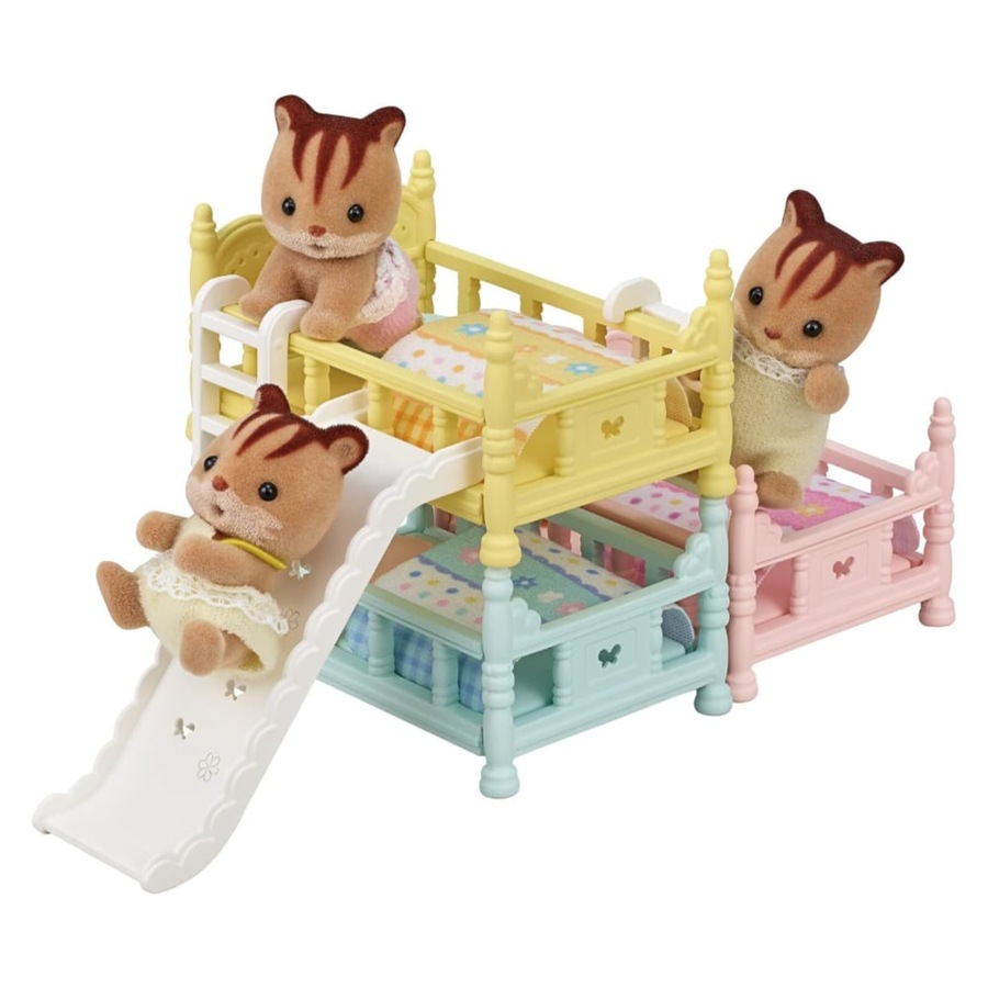 Sylvanian Families Triple Bunk Beds with Slide