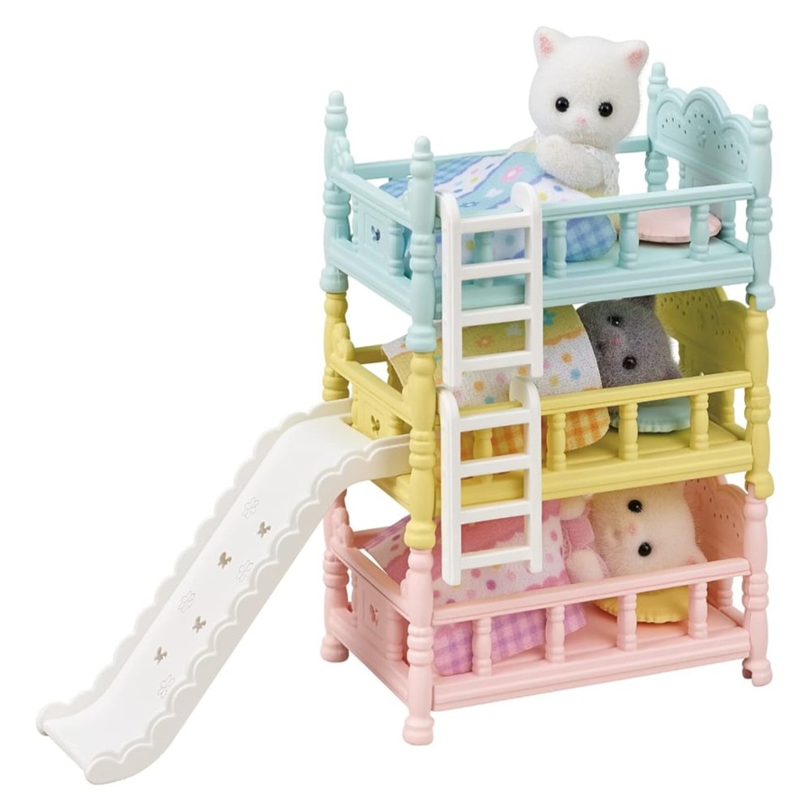 Sylvanian Families Triple Bunk Beds with Slide