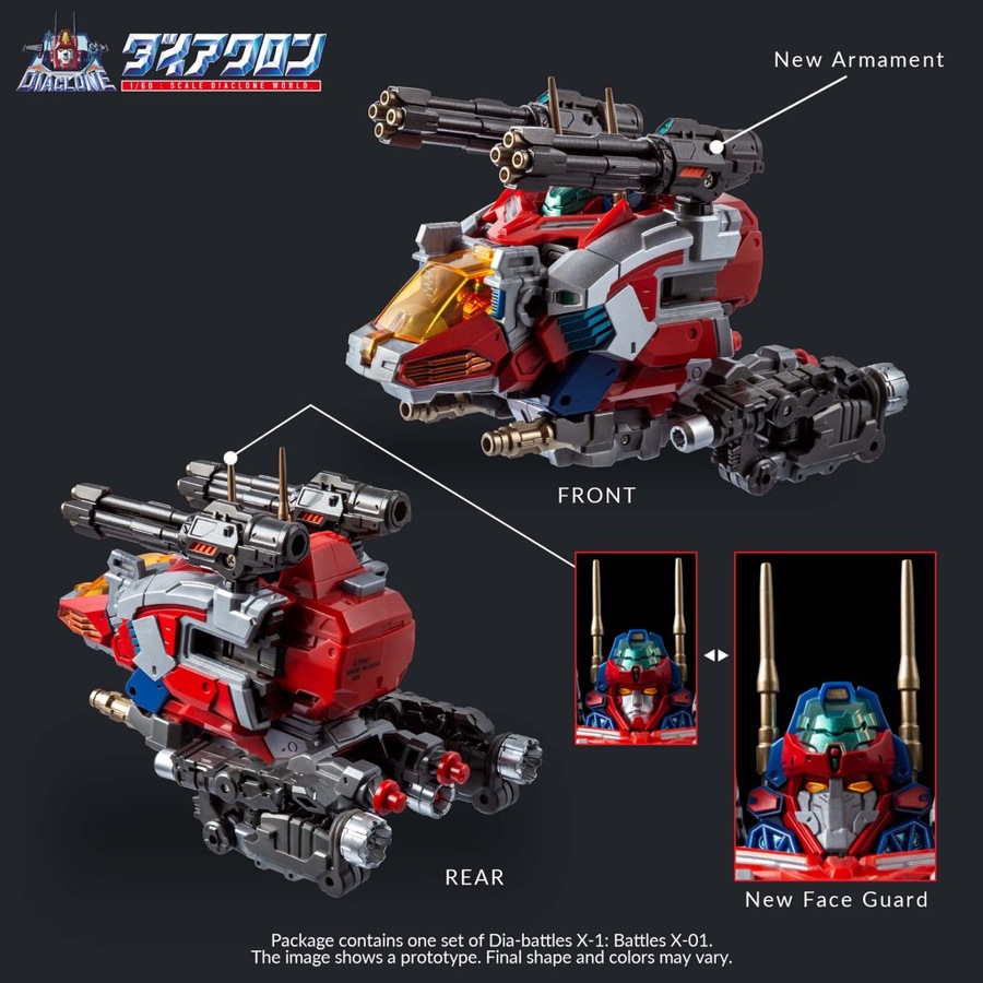 Takara Tomy Diaclone Dia-Battles X-1 Battles X-01 Altered Bullet Module Combat Machine