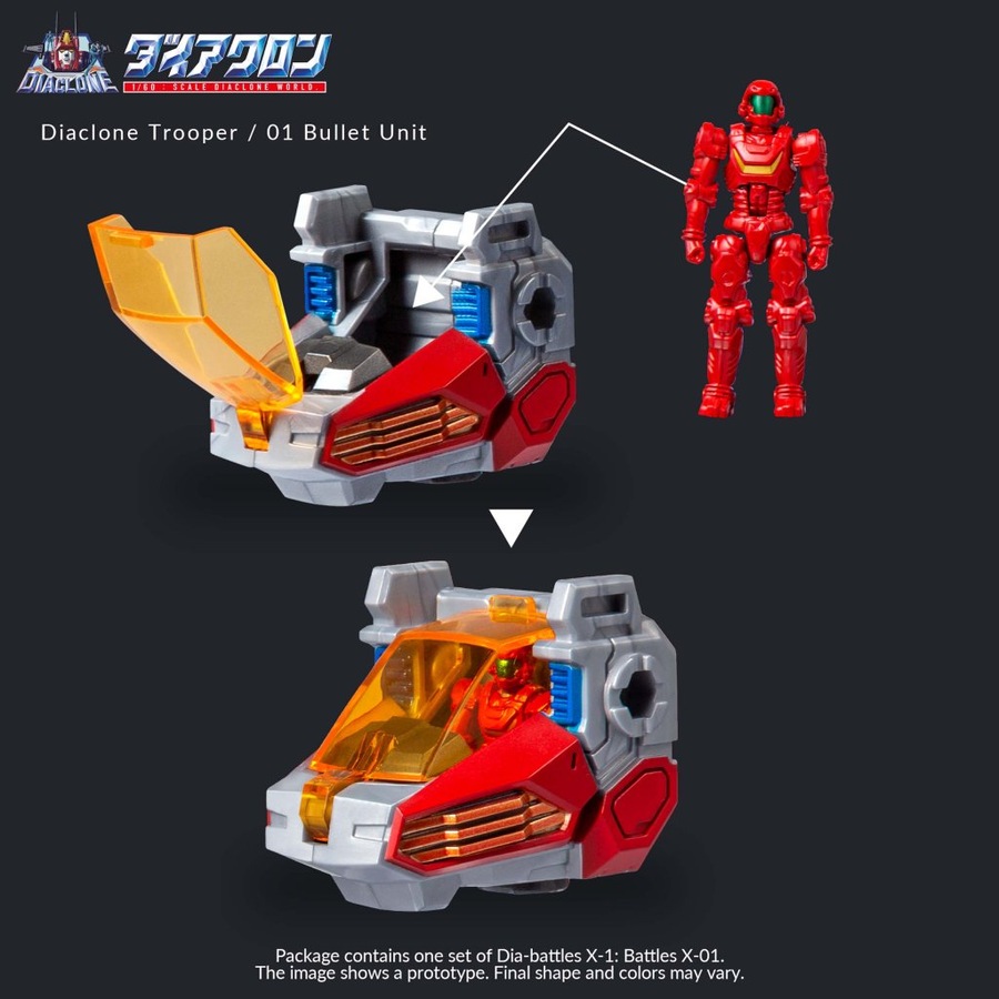 Takara Tomy Diaclone Dia-Battles X-1 Battles X-01 Altered Bullet Module Combat Machine