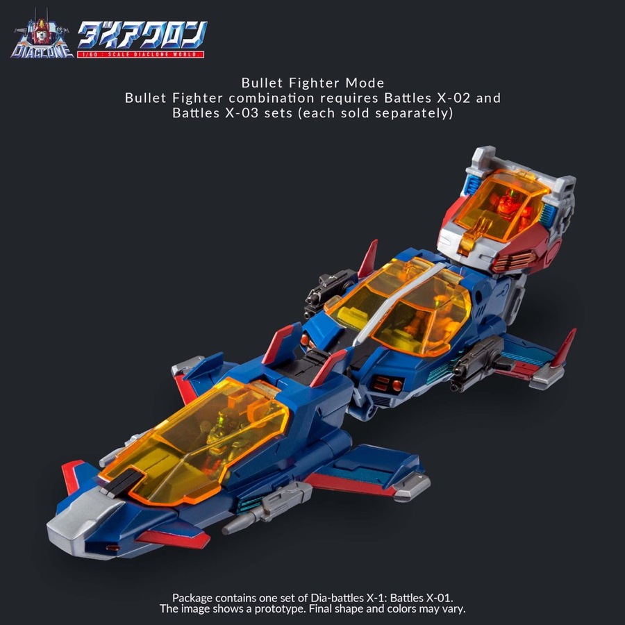 Takara Tomy Diaclone Dia-Battles X-1 Battles X-01 Altered Bullet Module Combat Machine