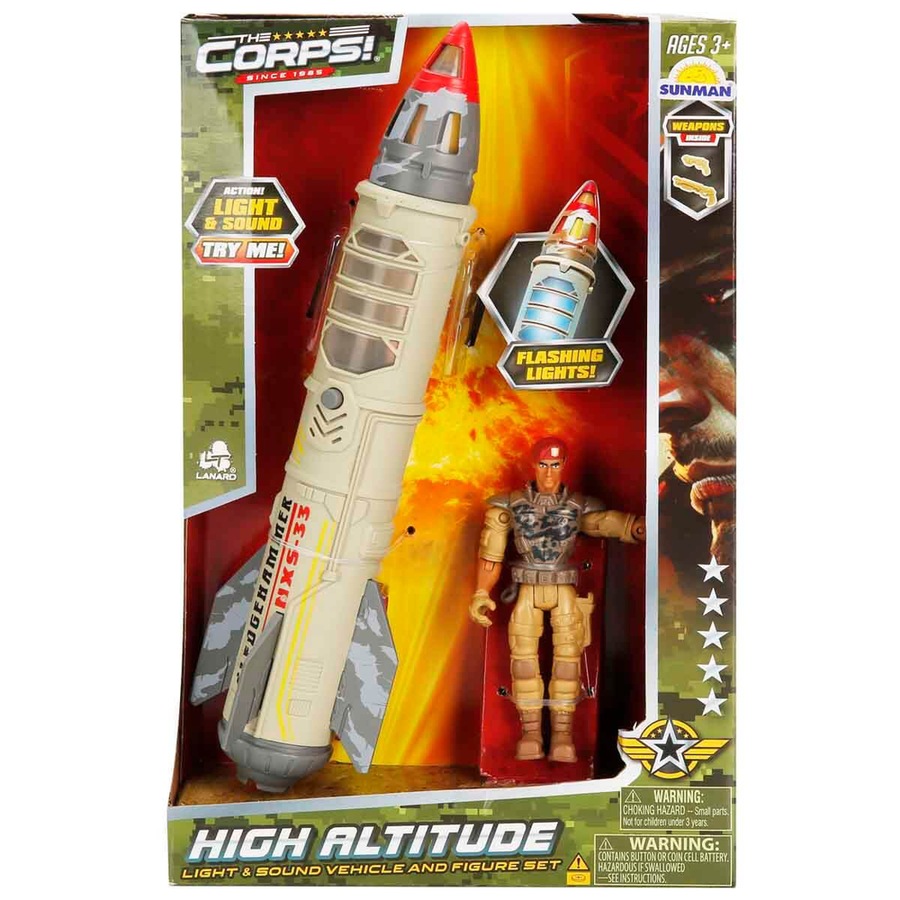 The Corps High Altitude Light and Sound SLEDGEHAMMER NXS-33 Rocket and Shark Action Figure