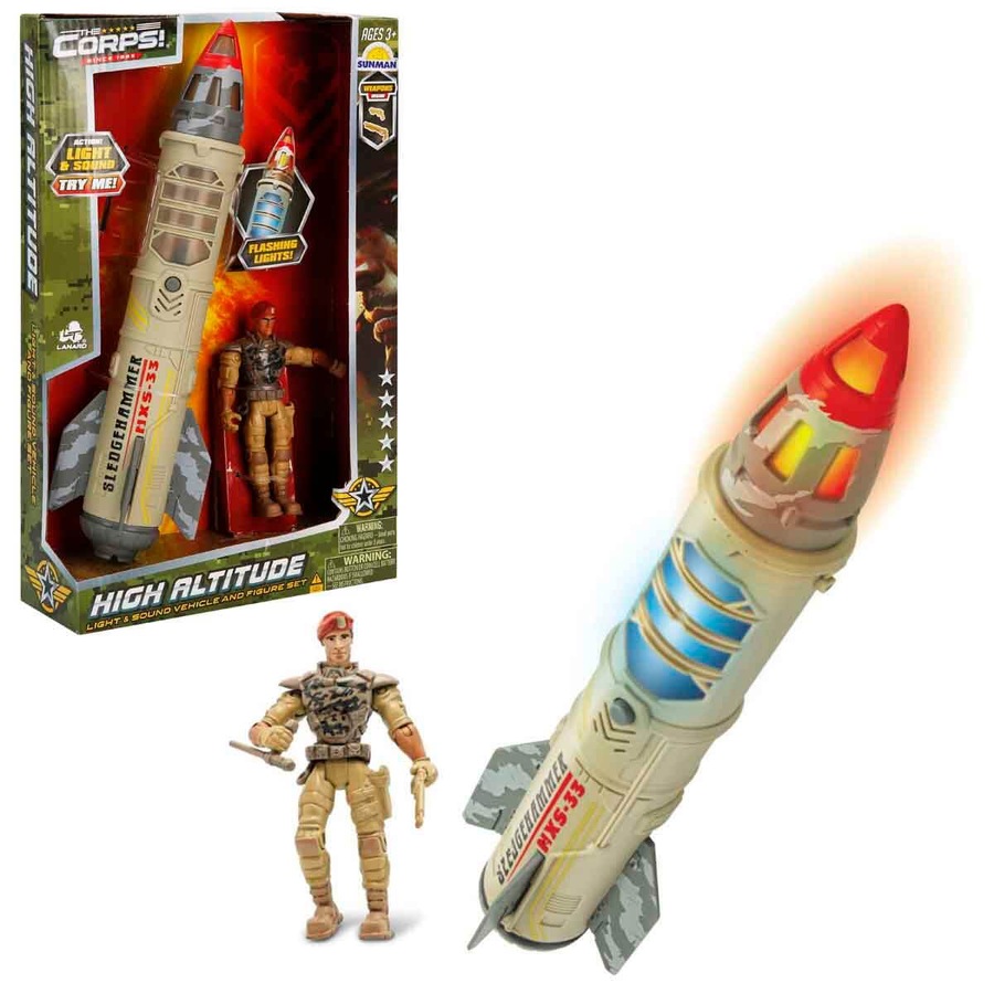 The Corps High Altitude Light and Sound SLEDGEHAMMER NXS-33 Rocket and Shark Action Figure