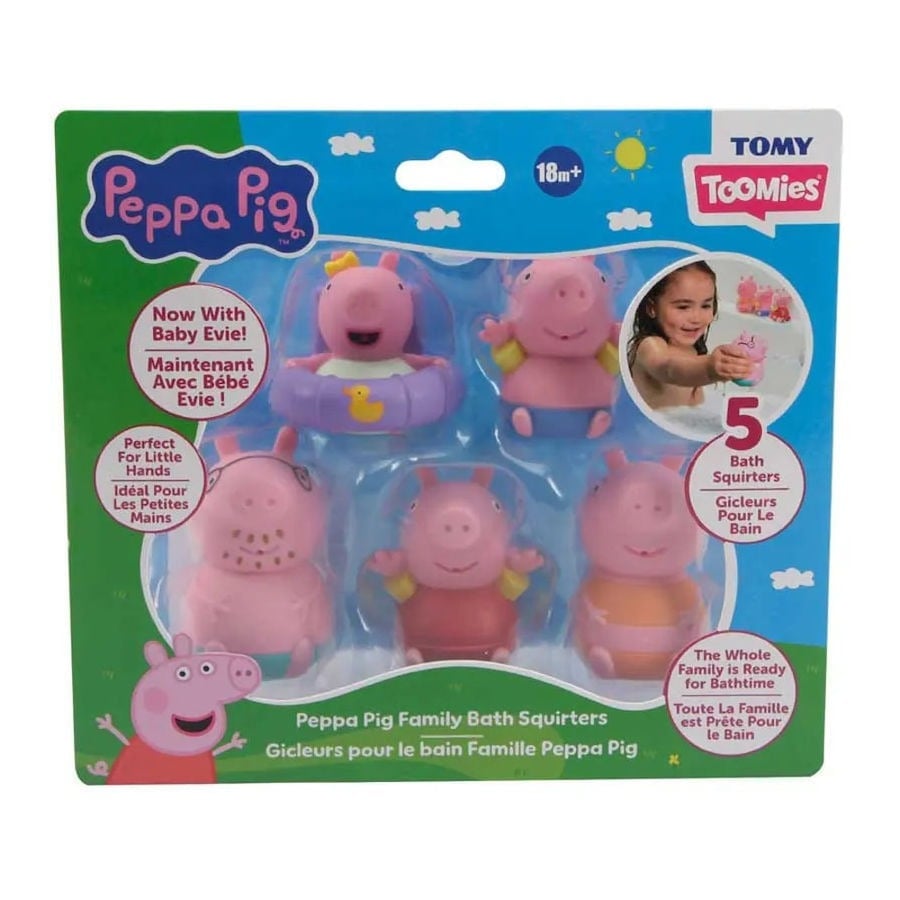 Tomy Toomies Peppa Pig Family Bath Squirters 5 Pack