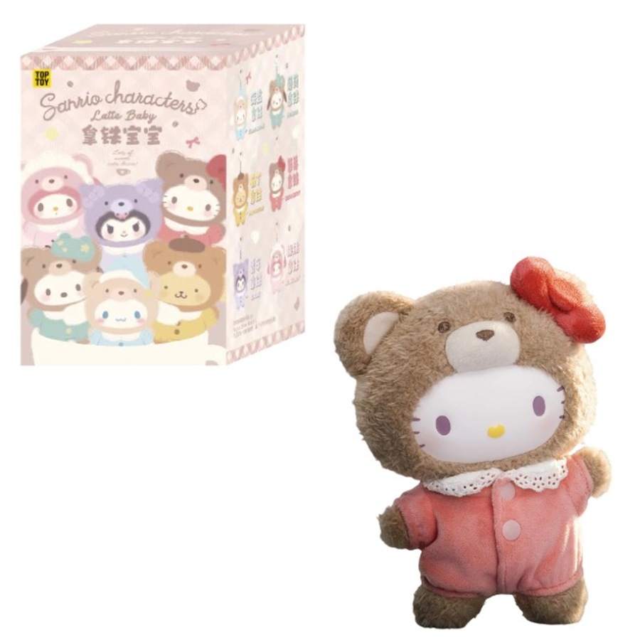 Top Toy Sanrio Characters Latte Baby Series Plush Keychain Blind Box