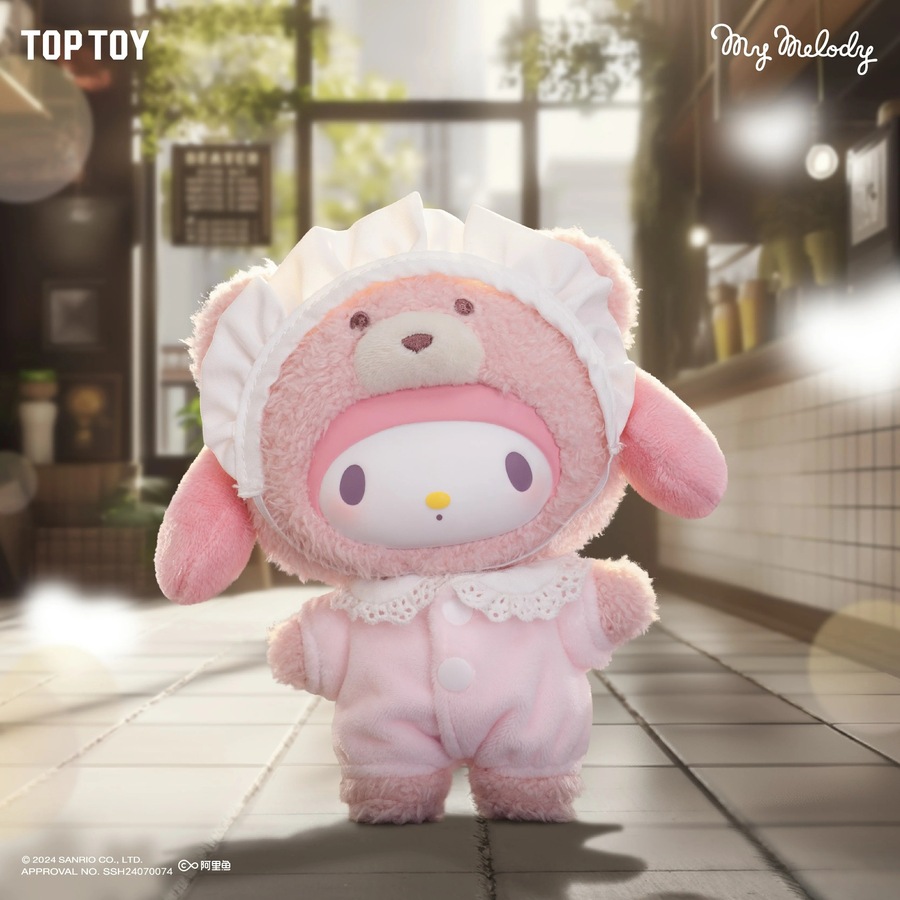 Top Toy Sanrio Characters Latte Baby Series Plush Keychain Blind Box
