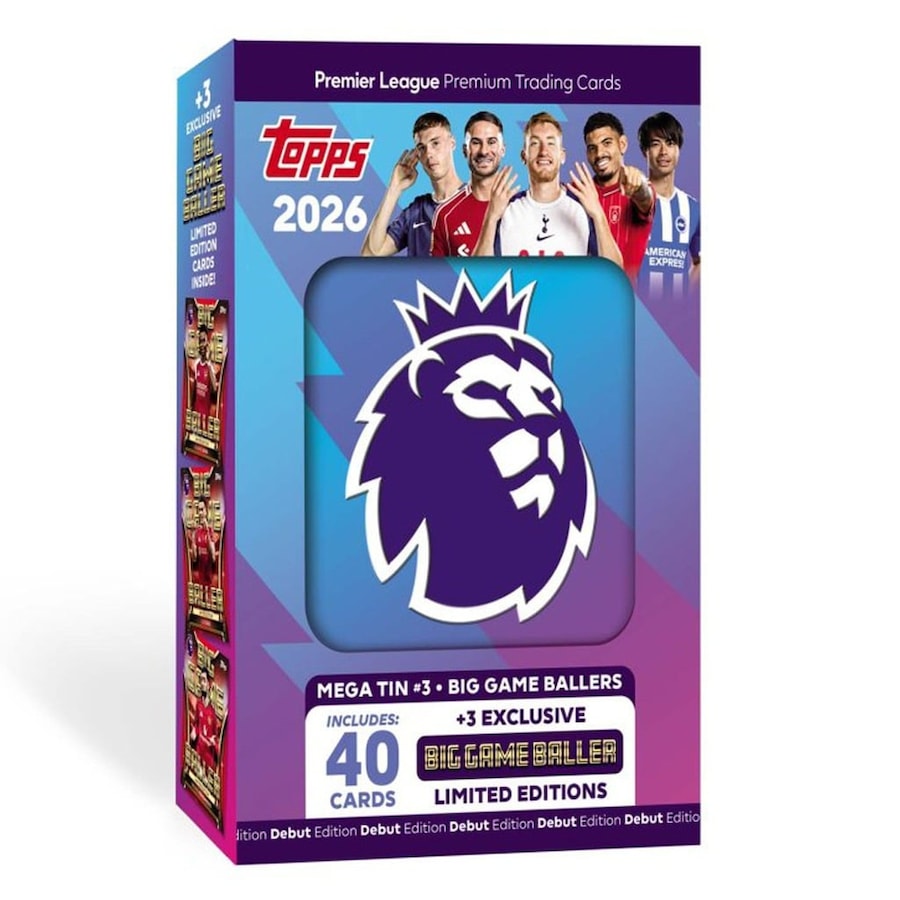 Topps 2026 Premier League Trading Cards Mega Tin (Big Game Ballers)