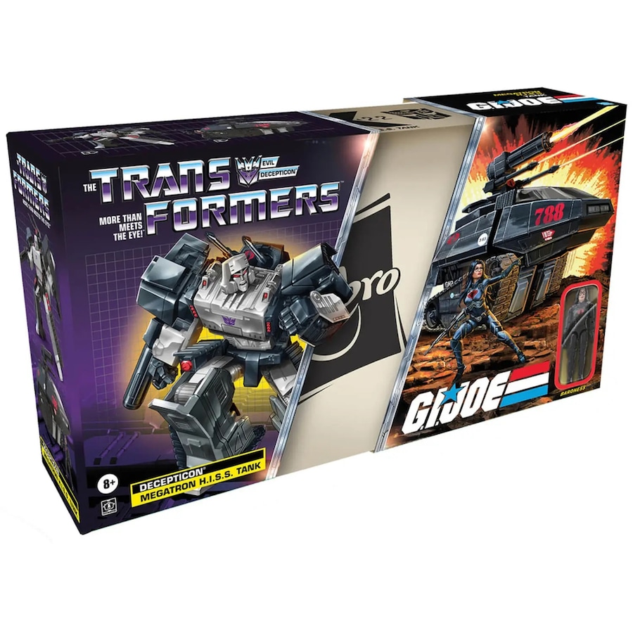 Transformers x G.I. Joe Collaborative Mash-Up Megatron H.I.S.S. Tank and Baroness Action Figure 2 Pack