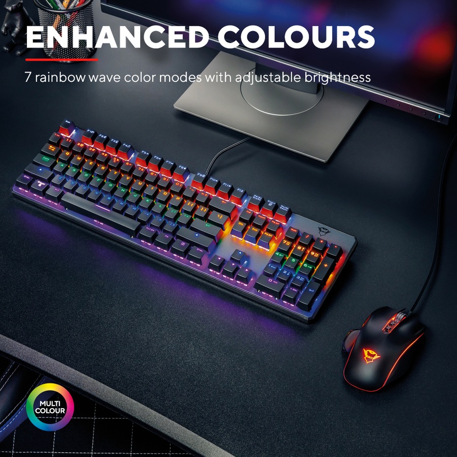 Trust GXT865 Asta Wired RGB Gaming Keyboard