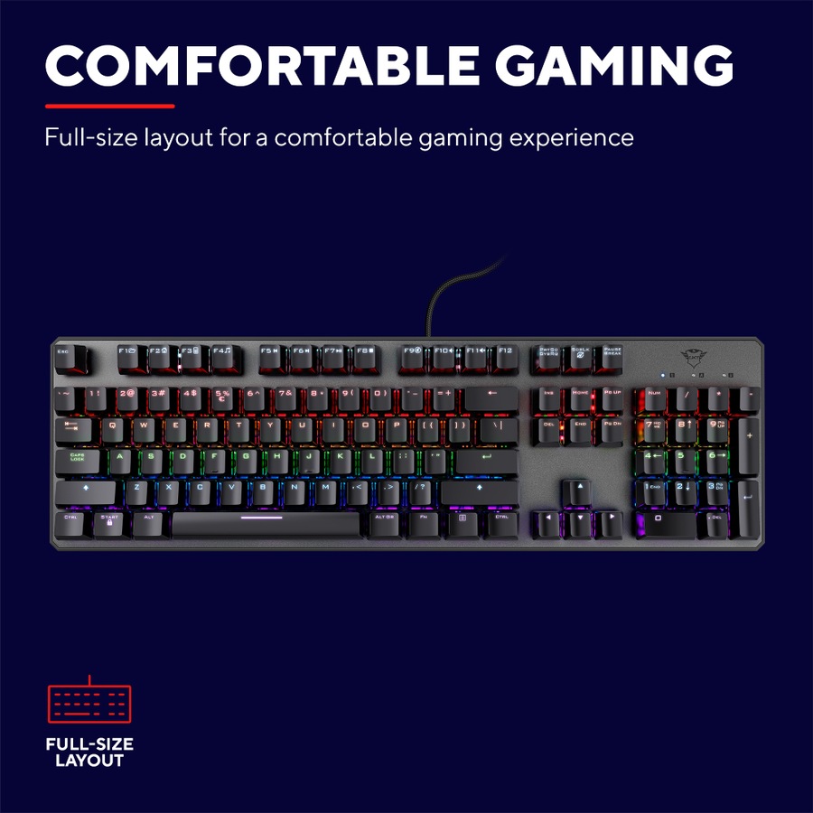 Trust GXT865 Asta Wired RGB Gaming Keyboard