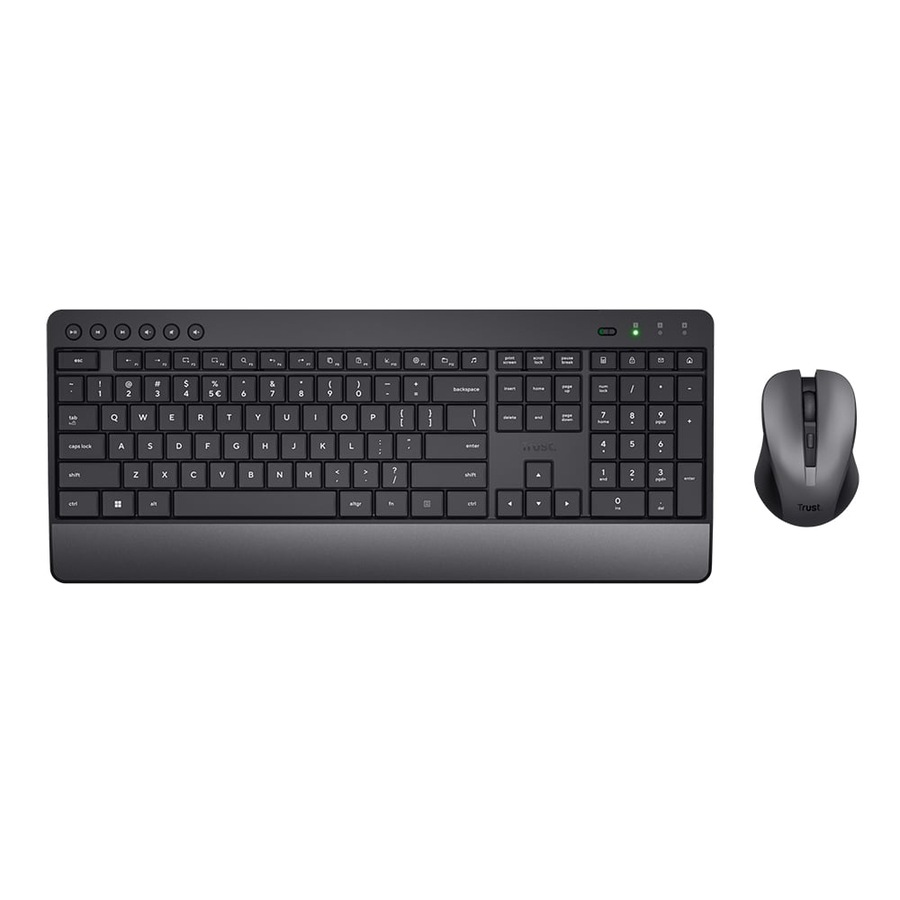 Trust Trezo Comfort Wireless Keyboard and Mouse Set (Black)