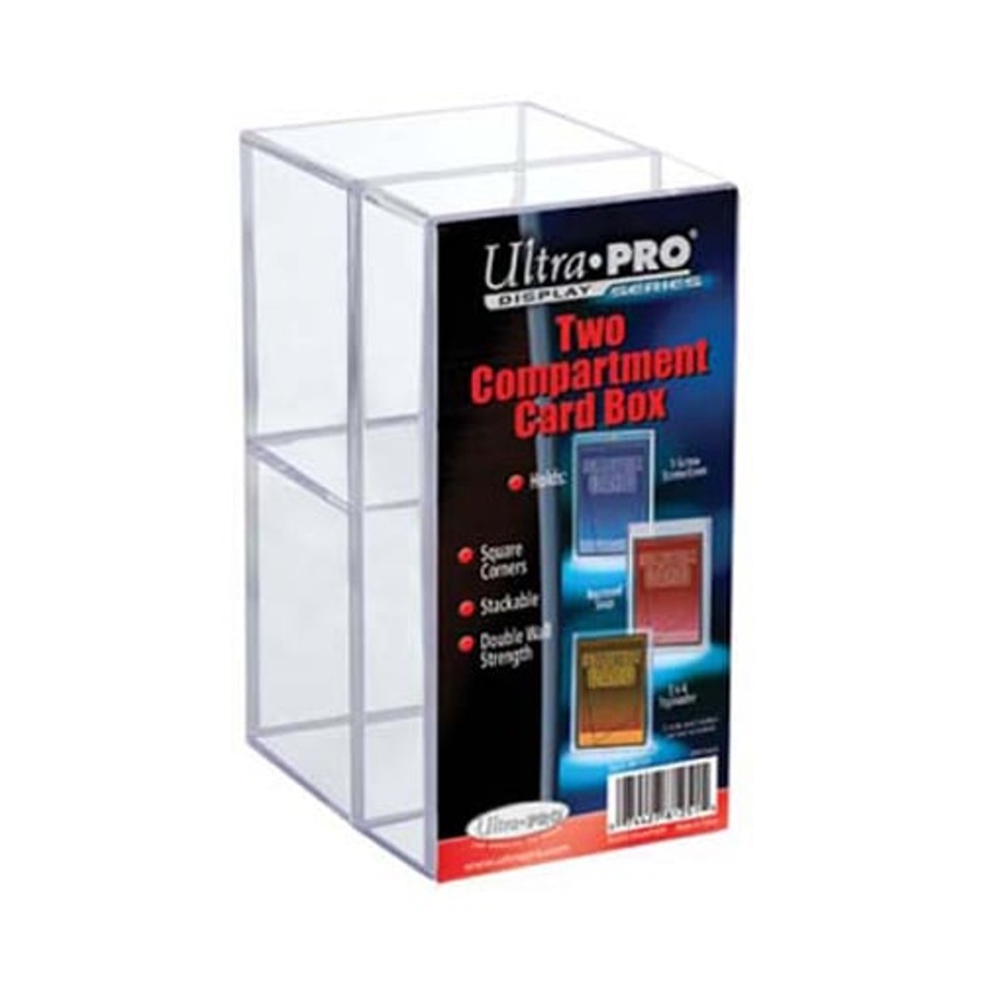 Buy Ultra Pro Two Compartment Clear Card Box - Everyday Rewards Shop