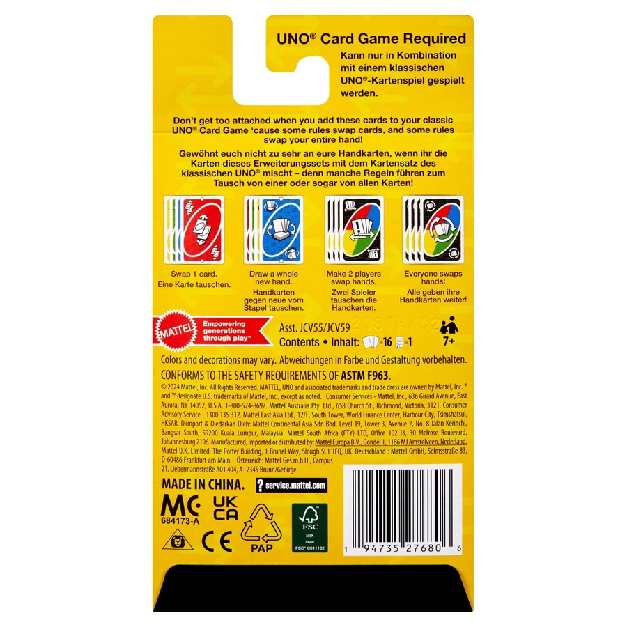 UNO Add-On Packs Swap Pack Card Game