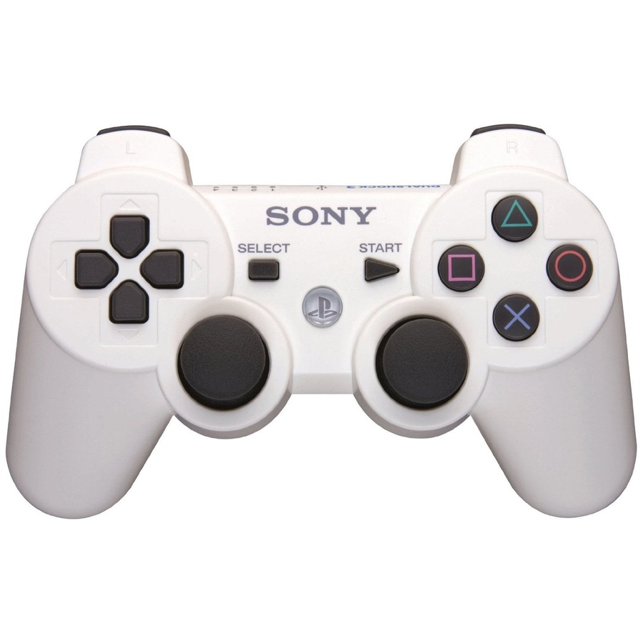 Unpackaged DualShock 3 PS3 Controller (White) + Play and Charge Cable