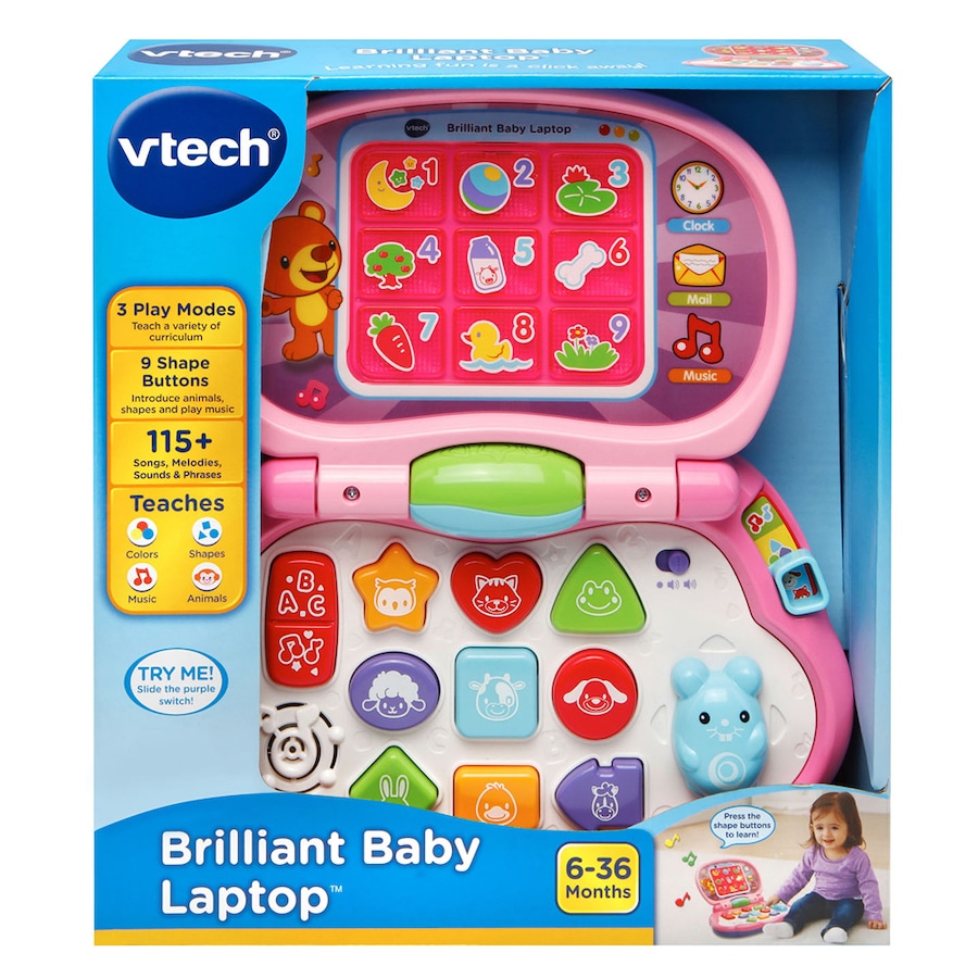 VTech Brilliant Baby Pink Laptop