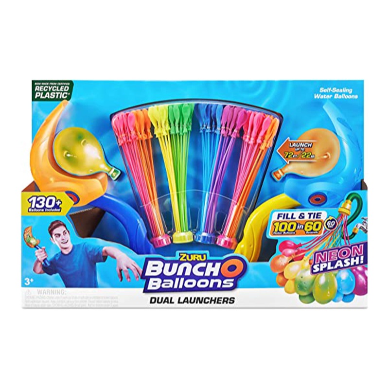 Buy Zuru Bunch O Balloons Neon Splash Dual Launchers With 130+ Balloons