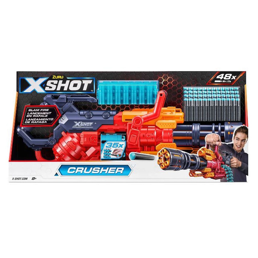 Zuru X-Shot Excel Crusher Blaster With 48 Darts And Dart Belt
